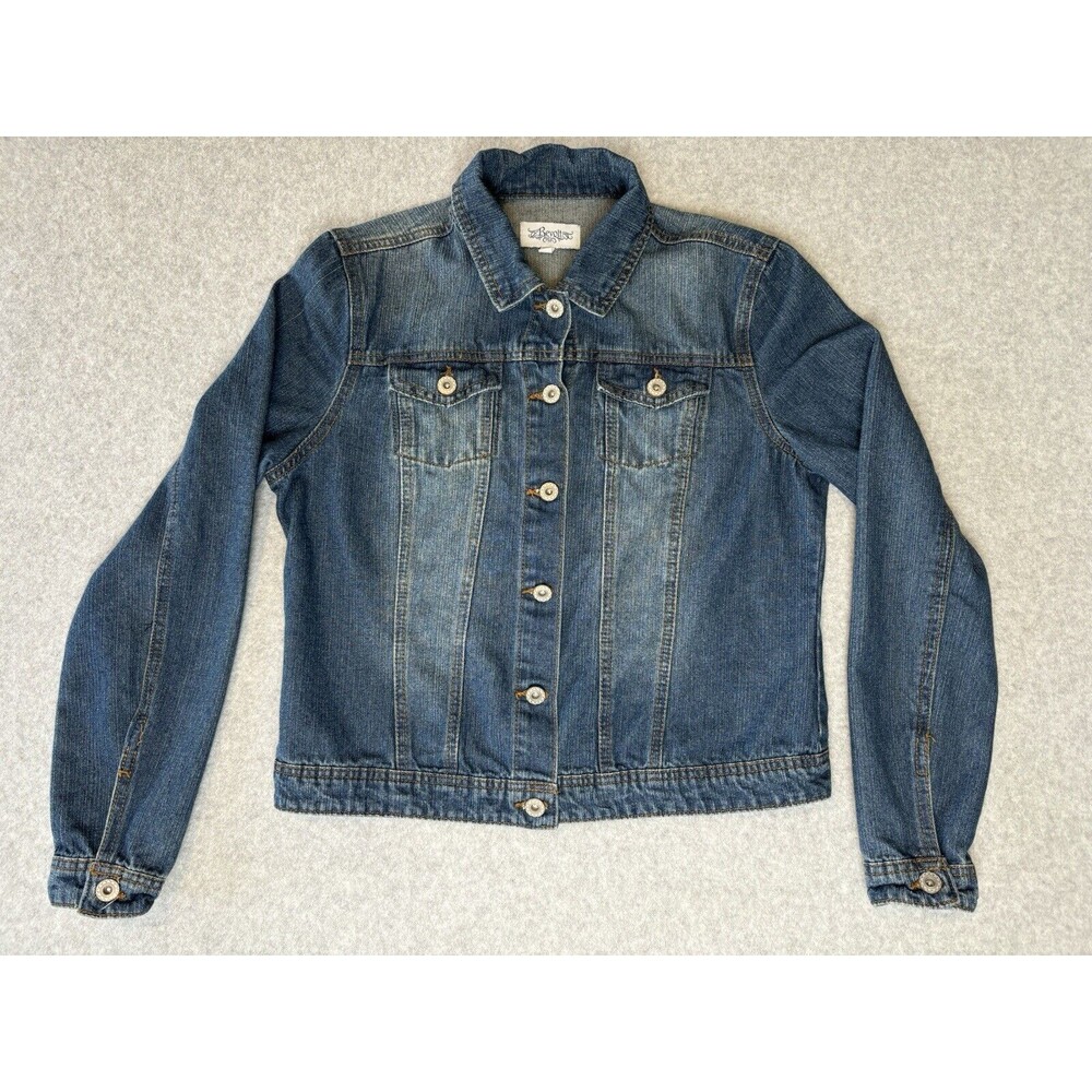 Revolt Vintage Y2K Button Up Jean Jacket Denim Medium Wash‎ Women’s Size Medium